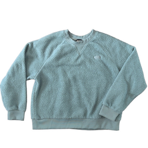 The North Face Women's Light Blue Sherpa Fleece Pullover Sweater XL